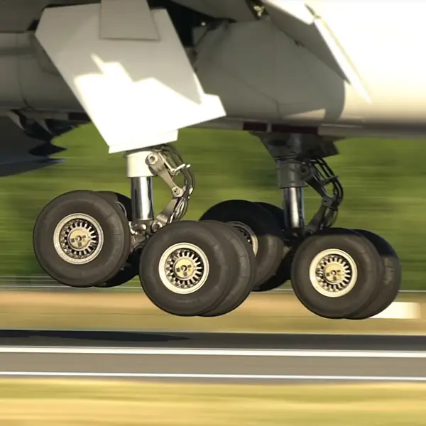 airplane tire landing nitrogen inflated